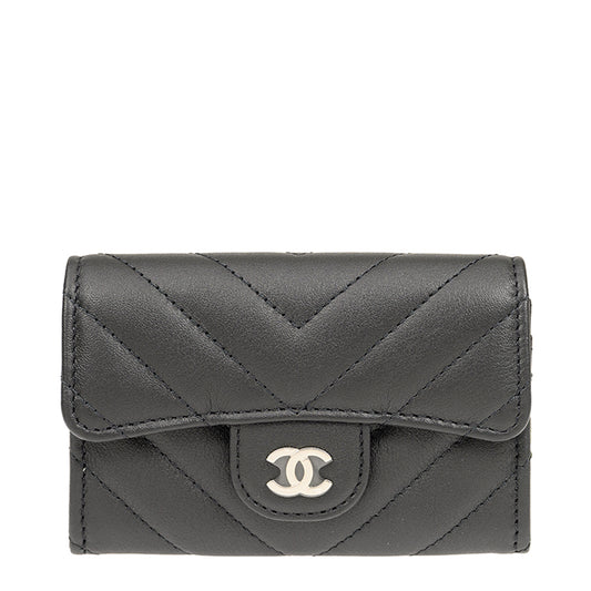 Chanel Short Button Wallet AP0214BLKSSV 2251