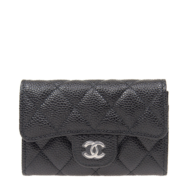 Chanel Short Button Wallet AP0214CBLKSS 10243