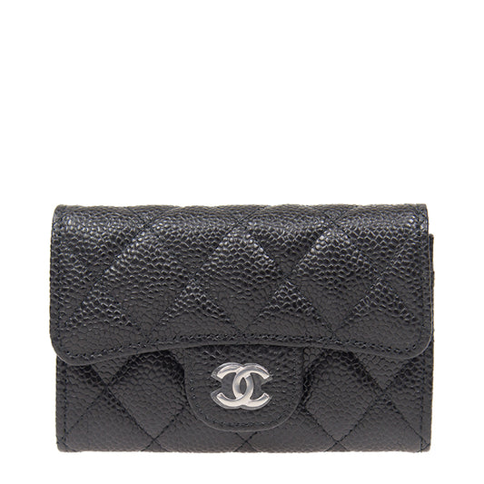 Chanel Short Button Wallet AP0214CBLKSS 10243