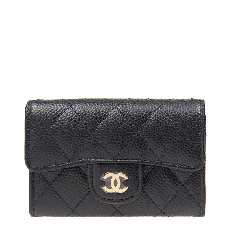 Chanel Short Button Wallet AP0214CBLKGP 17169