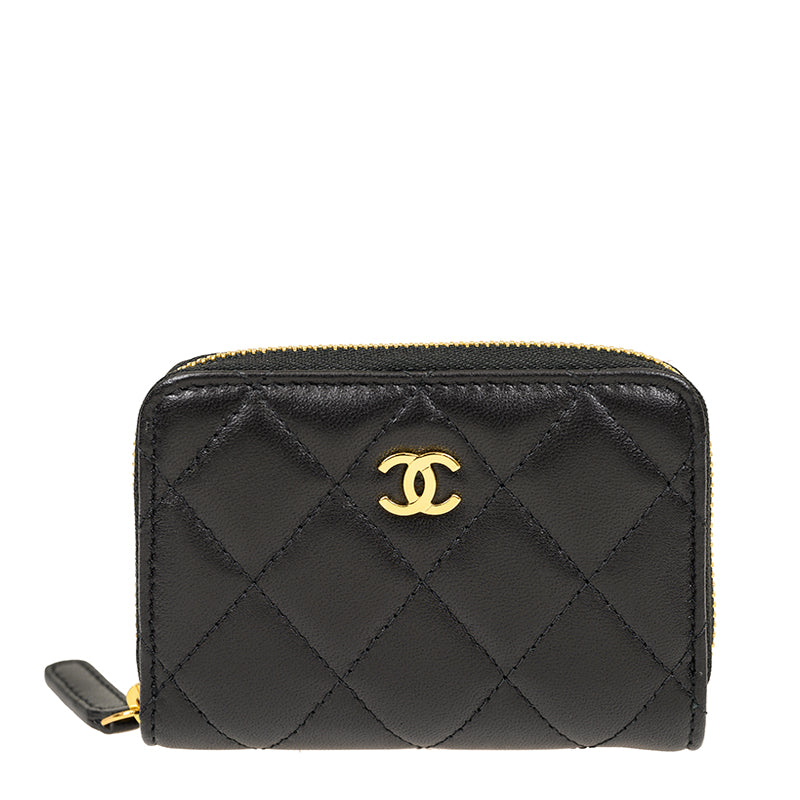 Chanel Short Zipper Wallet AP0216LBLKGP 888
