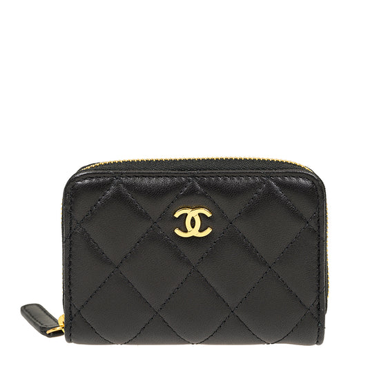 Chanel Short Zipper Wallet AP0216LBLKGP 888
