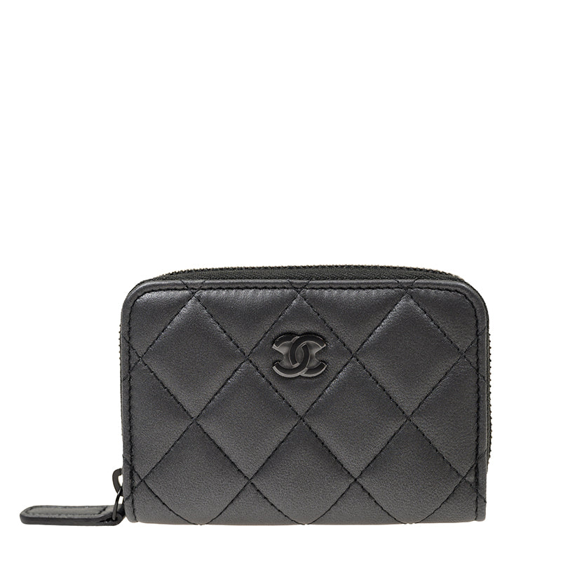 Chanel Short Zipper Wallet AP0216LDGYBLK 752
