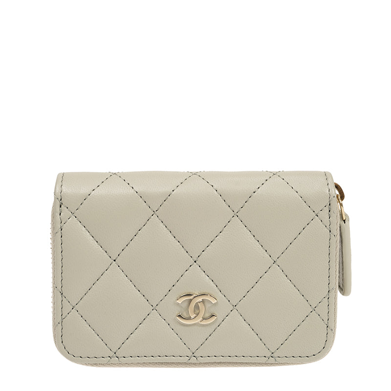Chanel Short Zipper Wallet AP0216LGYGP 1461