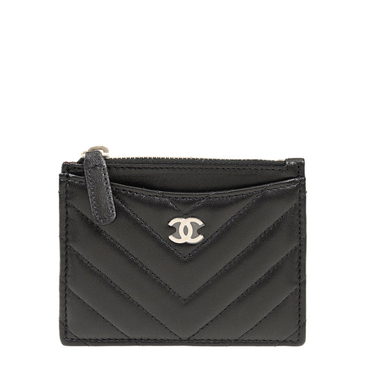 Chanel Short Zipper Wallet AP0219LBLKSSV 990
