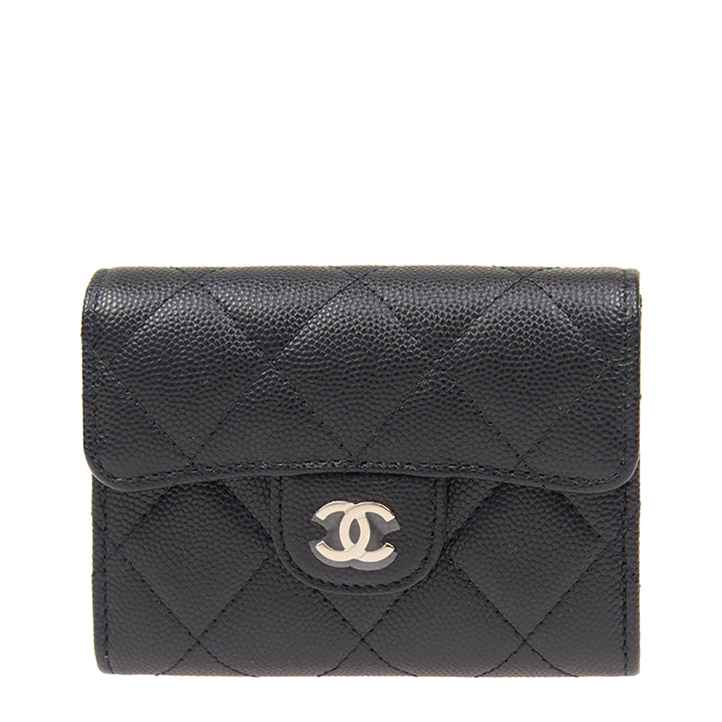 Chanel Short Button Wallet AP0220CBLKGP 13184
