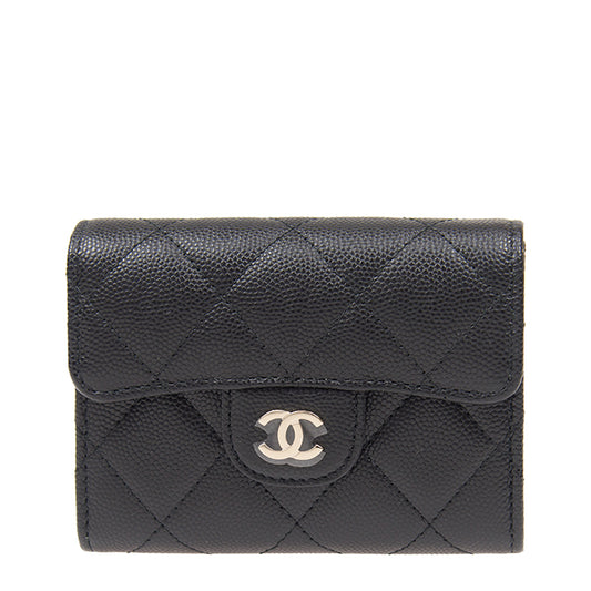 Chanel Short Button Wallet AP0220CBLKGP 13184