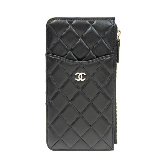Chanel Long Zipper Wallet AP0225LBLKGP 864