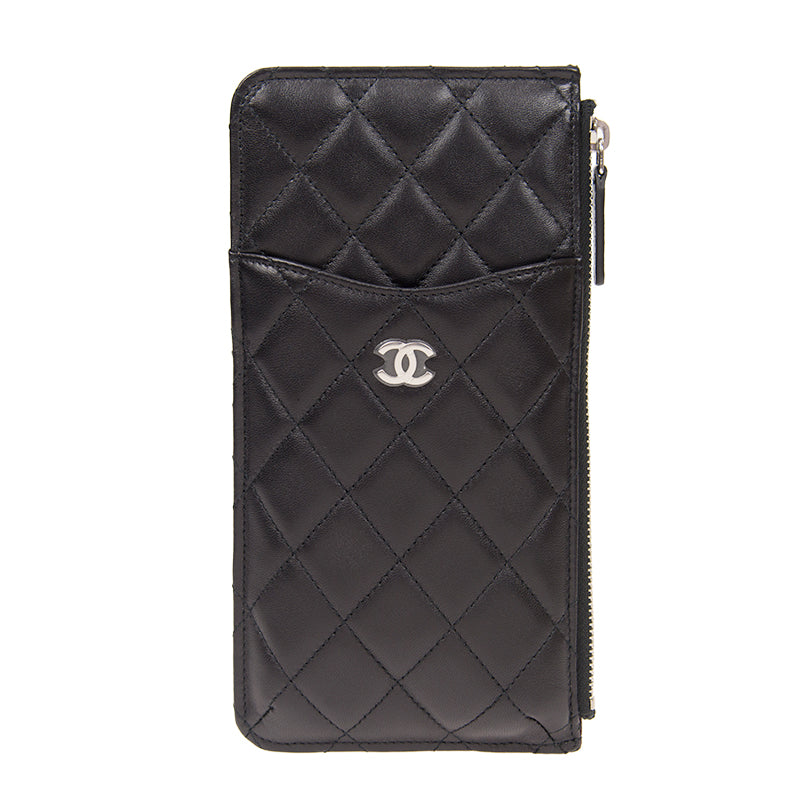 Chanel Long Zipper Wallet AP0225LBLKSS 1975