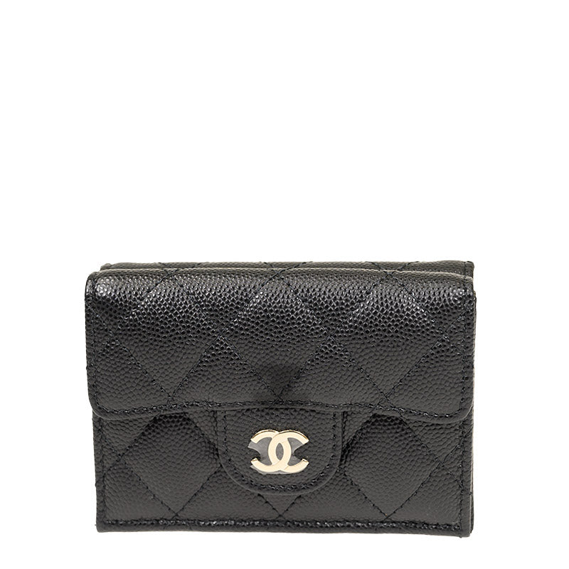 Chanel Short Button Wallet AP0230CBLKGP 2727