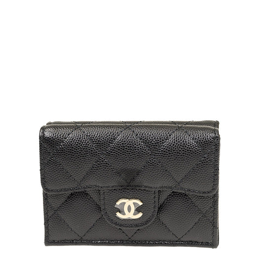 Chanel Short Button Wallet AP0230CBLKGP 2727