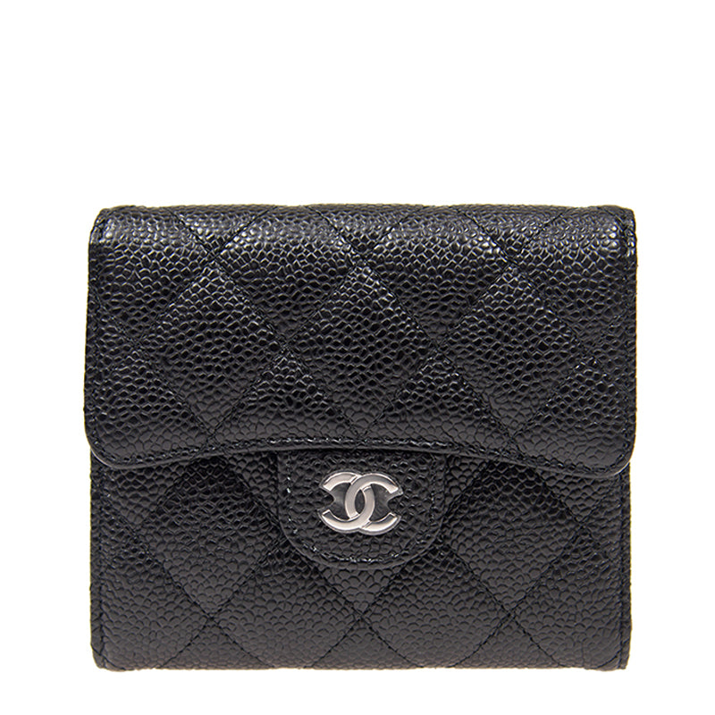 Chanel Short Button Wallet AP0231CBLKSS 9686