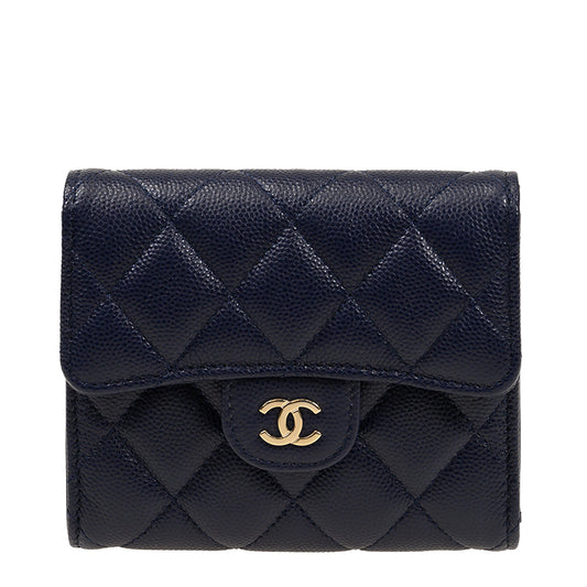 Chanel Short Button Wallet AP0231CNAVYGP 1223