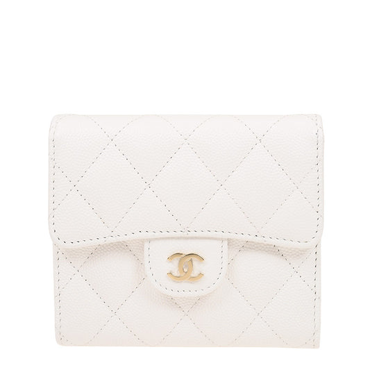 Chanel Short Button Wallet AP0231CWHTGP 1722