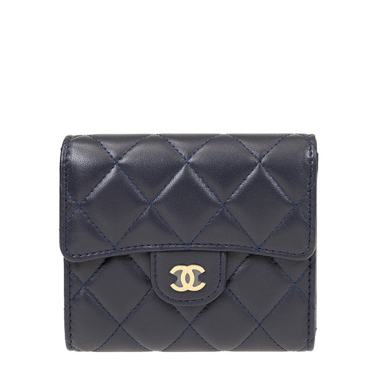Chanel Short Button Wallet AP0231LNAVYGP 2480