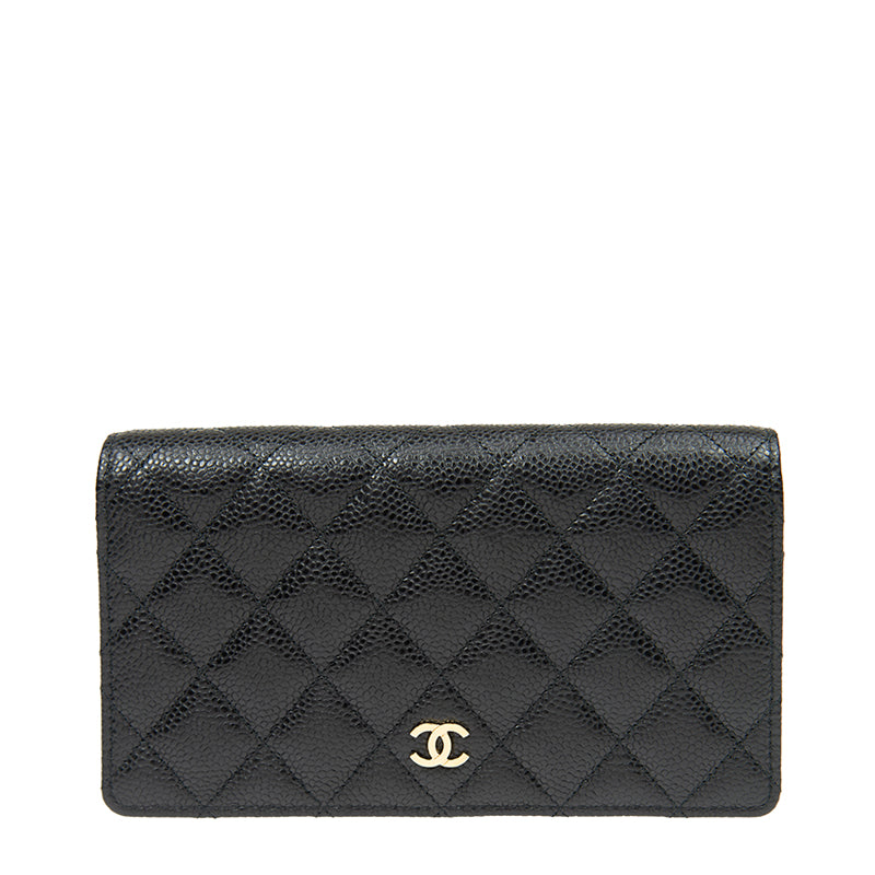 Chanel Long Fold Wallet AP0233CBLKGP 3198
