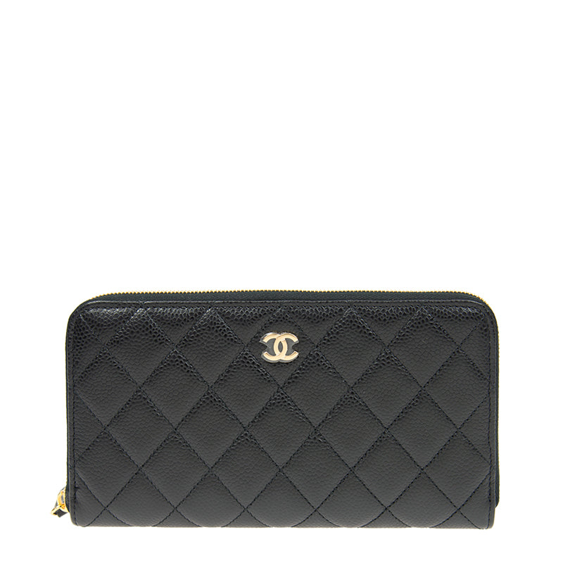 Chanel Long Zipper Wallet AP0242CBLKGP 13003