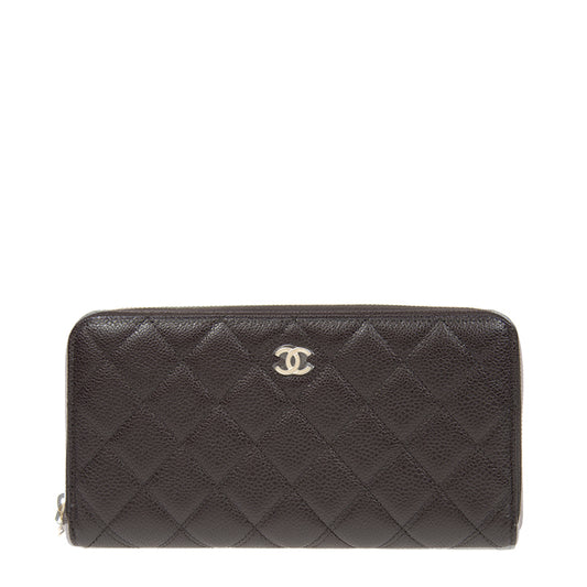 Chanel Long Zipper Wallet AP0242CBURGP 2390