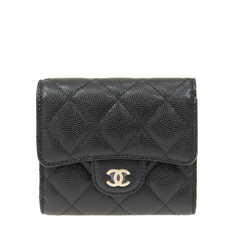 Chanel Short Button Wallet AP0712CBLKGP 4896