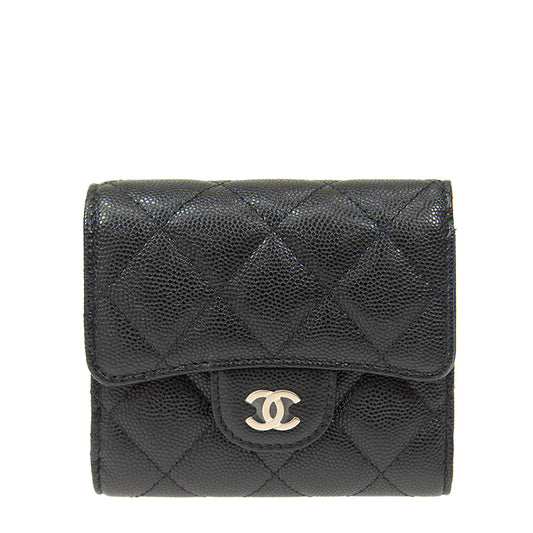 Chanel Short Button Wallet AP0712CBLKGP 4896