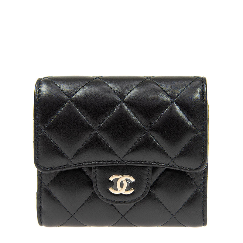 Chanel Short Button Wallet AP0712LBLKGP 3825
