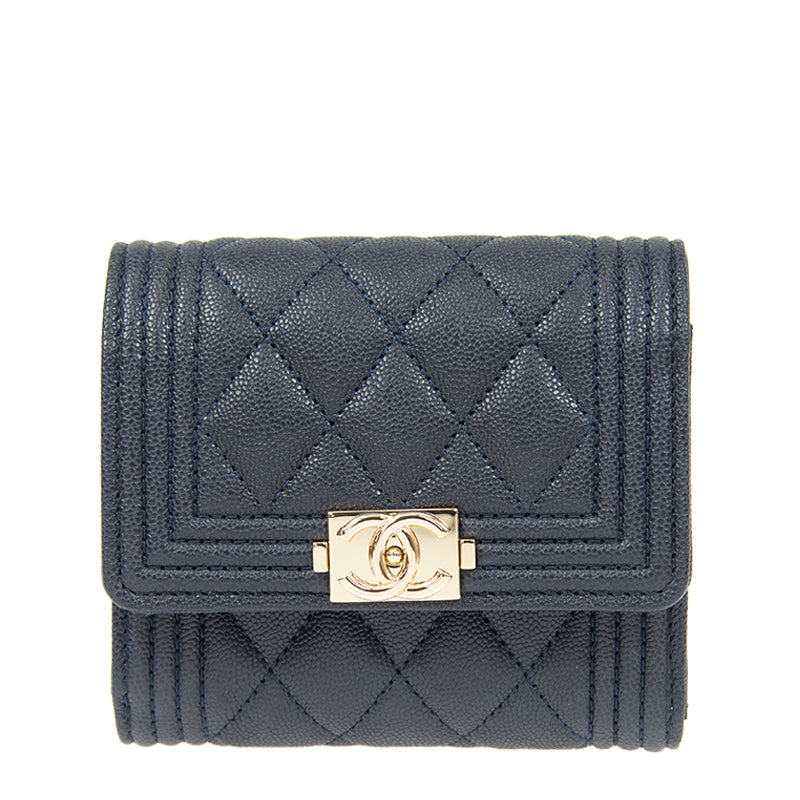 Chanel Short Button Wallet AP0814CNAVYGP 2036