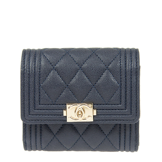 Chanel Short Button Wallet AP0814CNAVYGP 2036