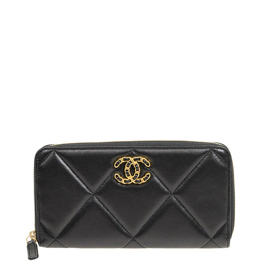 Chanel Long Zipper Wallet AP1063LBLKGP 1820