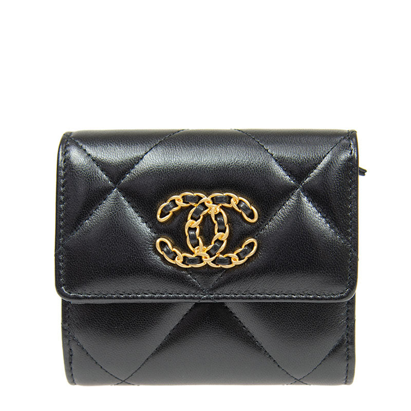 Chanel Short Button Wallet AP1064LBLKGP 5535
