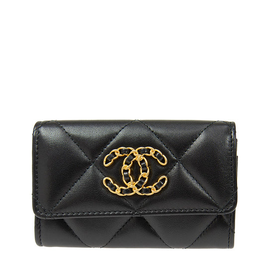 Chanel Short Button Wallet AP1790LBLKGP 4855