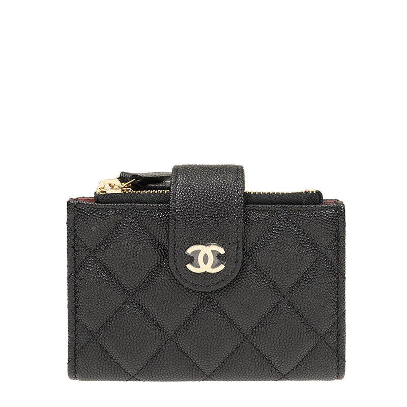 Chanel Short Button Wallet AP1928CBLKGP 3098