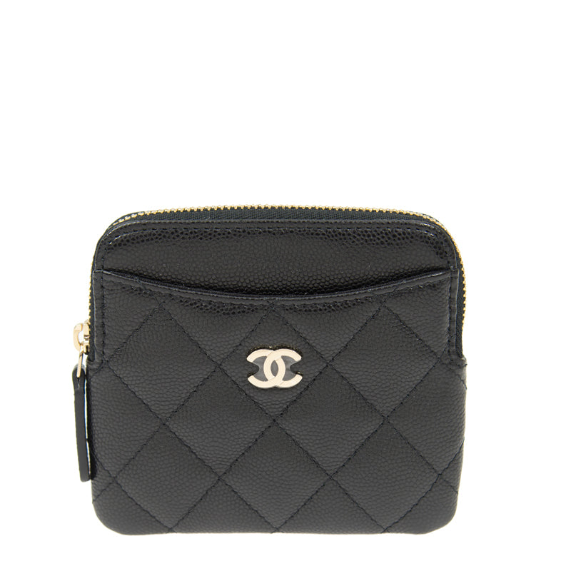 Chanel Short Zipper Wallet AP2061CBLKGP 6109