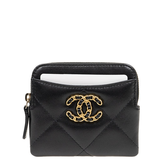 Chanel Short Zipper Wallet AP2086LBLKGP 3860