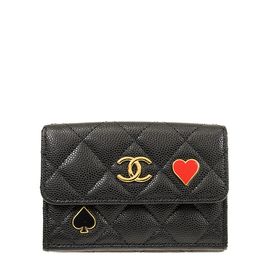 Chanel Short Button Wallet AP3081CBLKGP 1277
