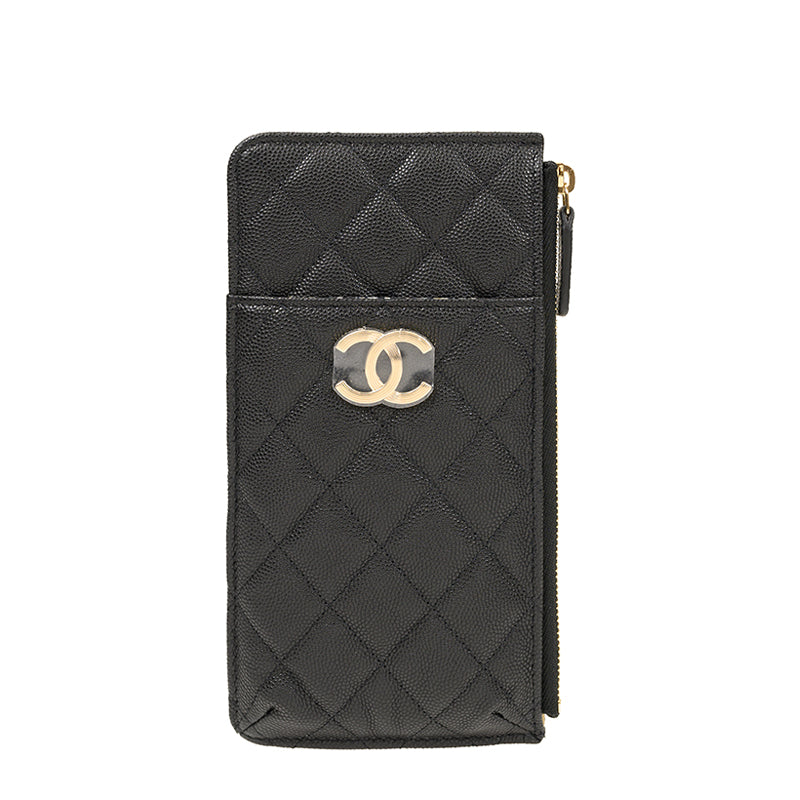 Chanel Long Zipper Wallet AP3140CBLKGP 1373