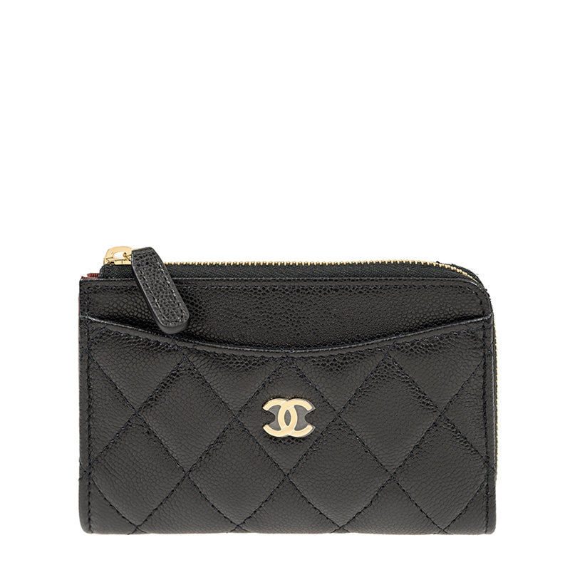 Chanel Short Zipper Wallet AP3179CBLKGP 5207
