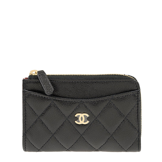 Chanel Short Zipper Wallet AP3179CBLKGP 5207