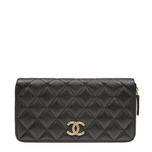 Chanel Long Zipper Wallet AP3181CBLKGP 1136
