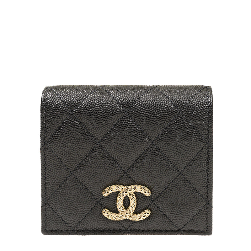Chanel Short Button Wallet AP3185CBLKGP 1412