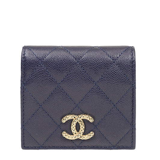 Chanel Short Button Wallet AP3185CBLUEGP 1629