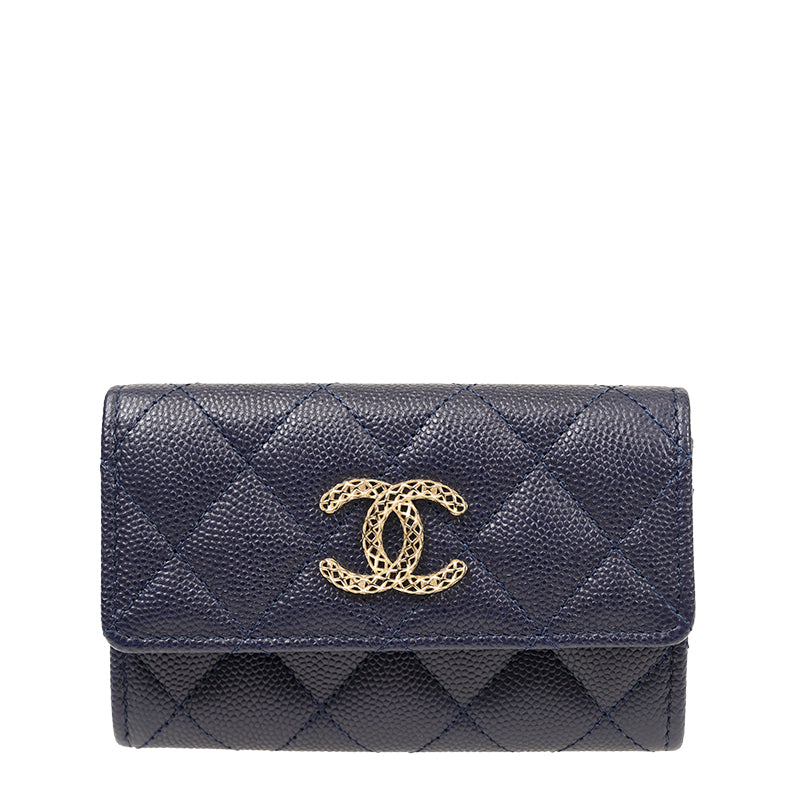 Chanel Short Button Wallet AP3187CNAVYGP 1128