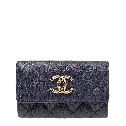 Chanel Short Button Wallet AP3187CNAVYGP 1128