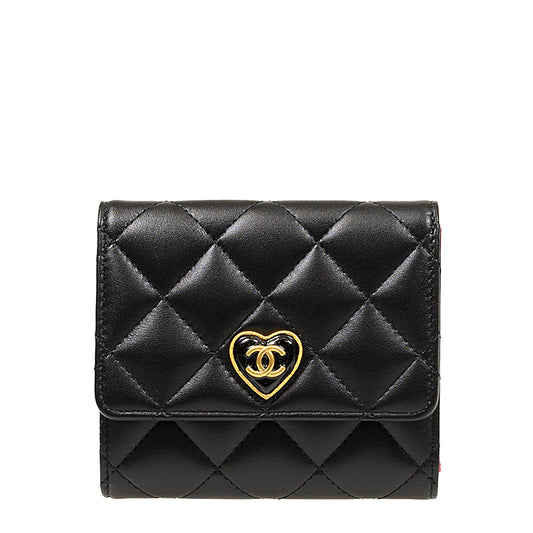 Chanel Short Button Wallet AP3292LBLKGP 2997