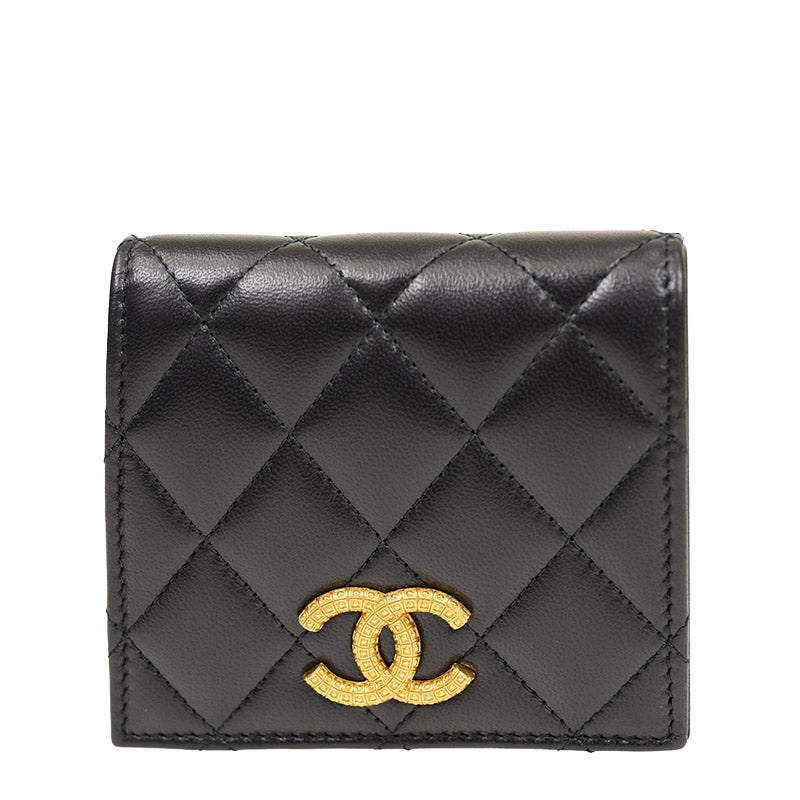 Chanel Short Button Wallet AP3407LBLKGP 2888