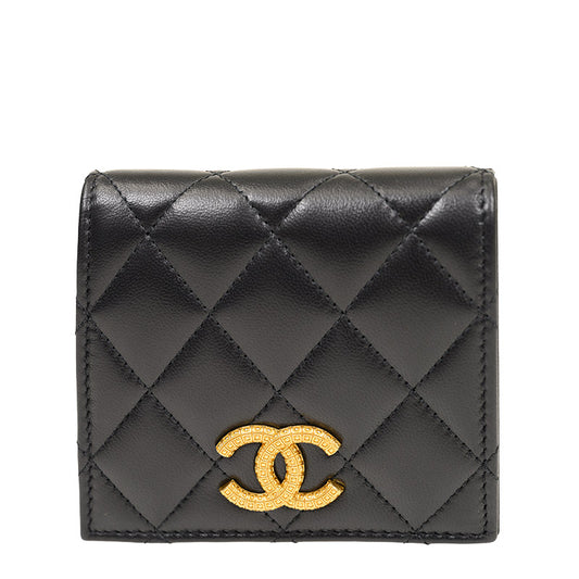 Chanel Short Button Wallet AP3407LBLKGP 2888