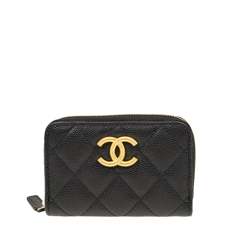 Chanel Short Zipper Wallet AP3521CBLKGP 971