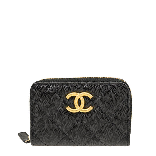 Chanel Short Zipper Wallet AP3521CBLKGP 971