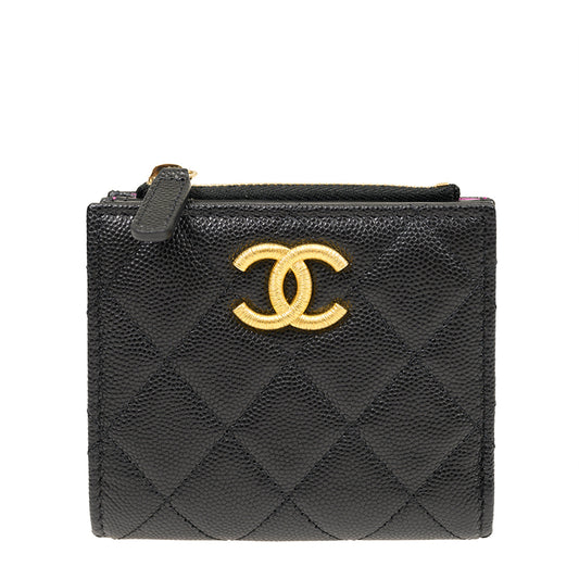 Chanel Short Button Wallet AP3526CBLKGP 1915