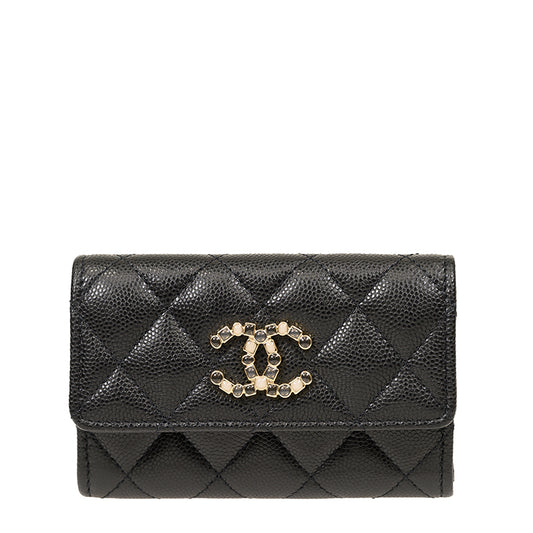 Chanel Short Button Wallet AP3608CBLKGP 1964