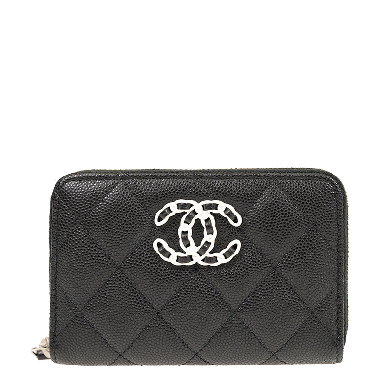 Chanel Short Zipper Wallet AP3716CBLKWHTSS 1626